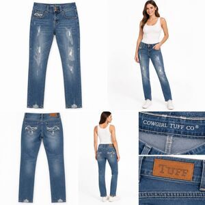 Cowgirl Tuff Fearless Straight II Jeans W25 L31 Distressed